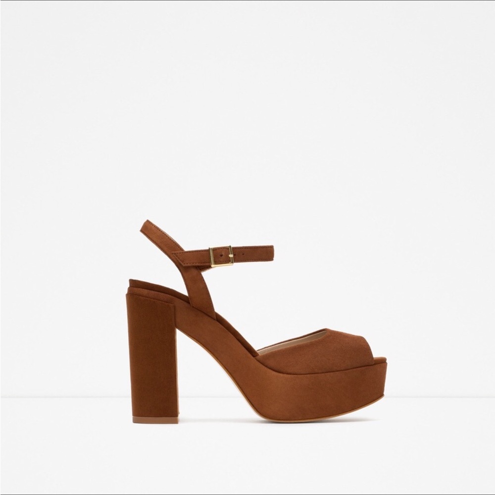 New Zara platform straps sandals 38
